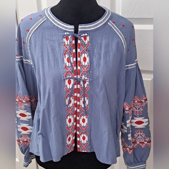 RD & Koko Women's Embroidered Open Front Jacket   Size M - Picture 5 of 11